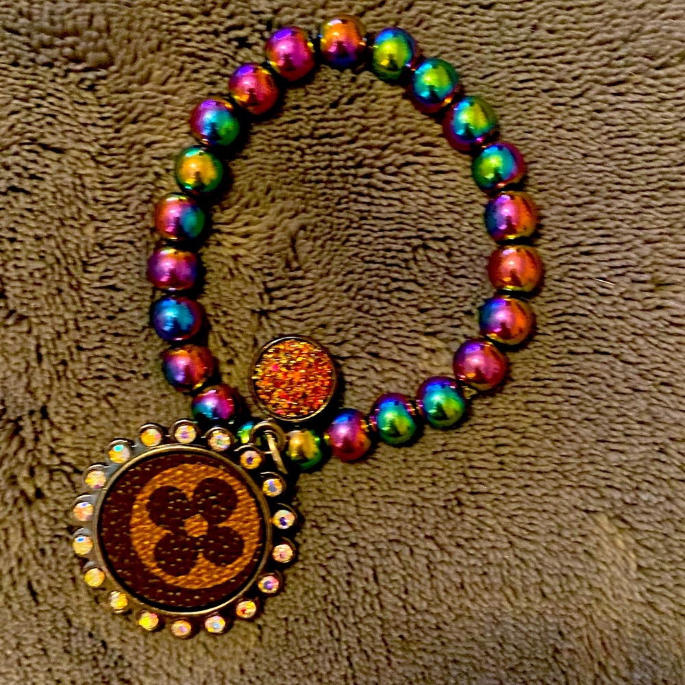 Upcycled Beaded Bracelet